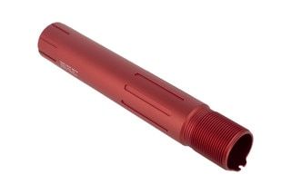 Strike Industries AR-15 pistol buffer tube is compatible with most pistol braces and features a tough red anodized finish